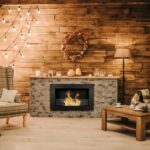 Bioethanol-Wandkamin 650 × 400 Slim – Schwarz mit Glasscheibe