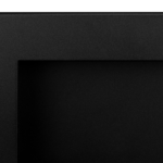 Bioethanol-Wandkamin 650 × 400 Slim – Schwarz mit Glasscheibe