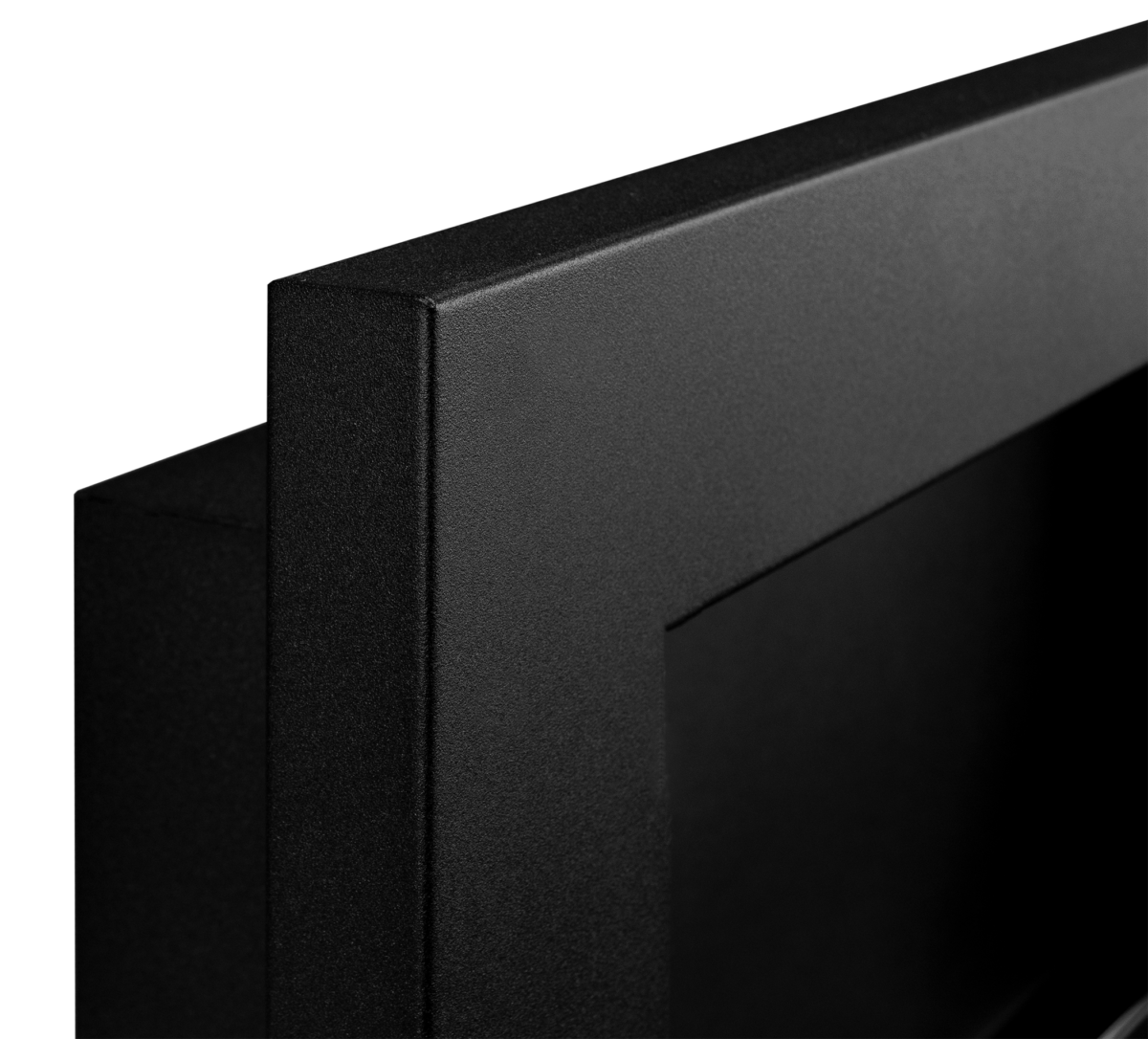 2211 Bio-Kamin 650x400 Slim Schwarz mit Glas