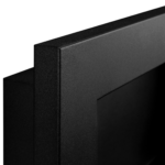 Bioethanol-Wandkamin 650 × 400 Slim – Schwarz mit Glasscheibe