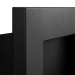 Bioethanol-Wandkamin 650 × 400 Slim – Schwarz mit Glasscheibe