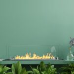 2354 Bioethanol-Einbaukamin 65 cm – Schwarz mit Glasscheiben