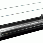 2357 Bioethanol-Einbaukamin 65 cm – Schwarz mit Glasscheiben