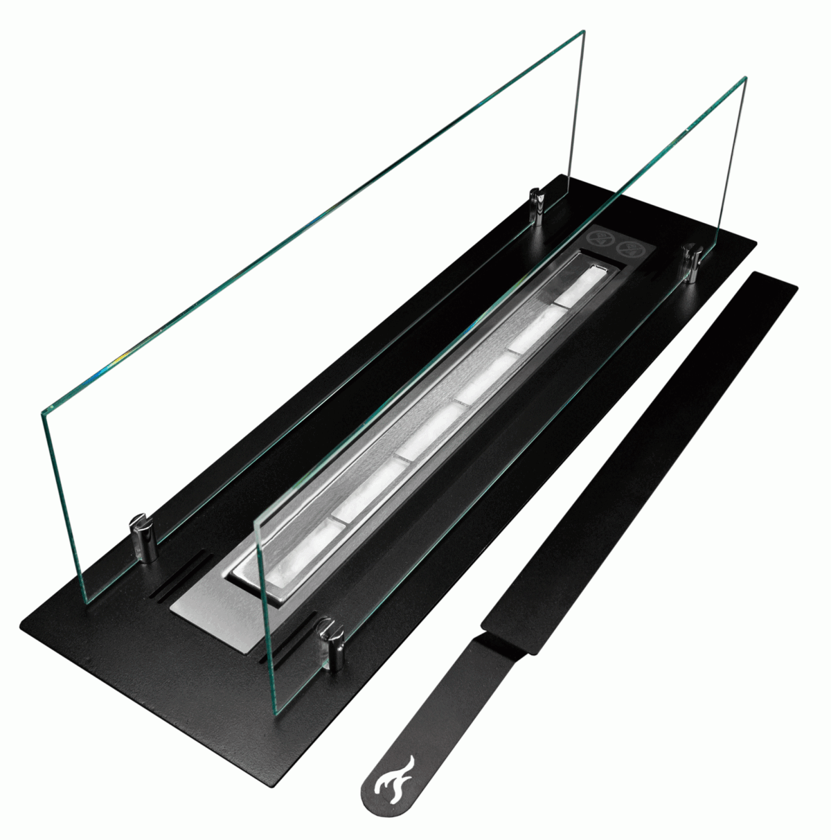 2361 EINBAU-EINSATZ 65CM SCHWARZ MIT GLÄSERN
