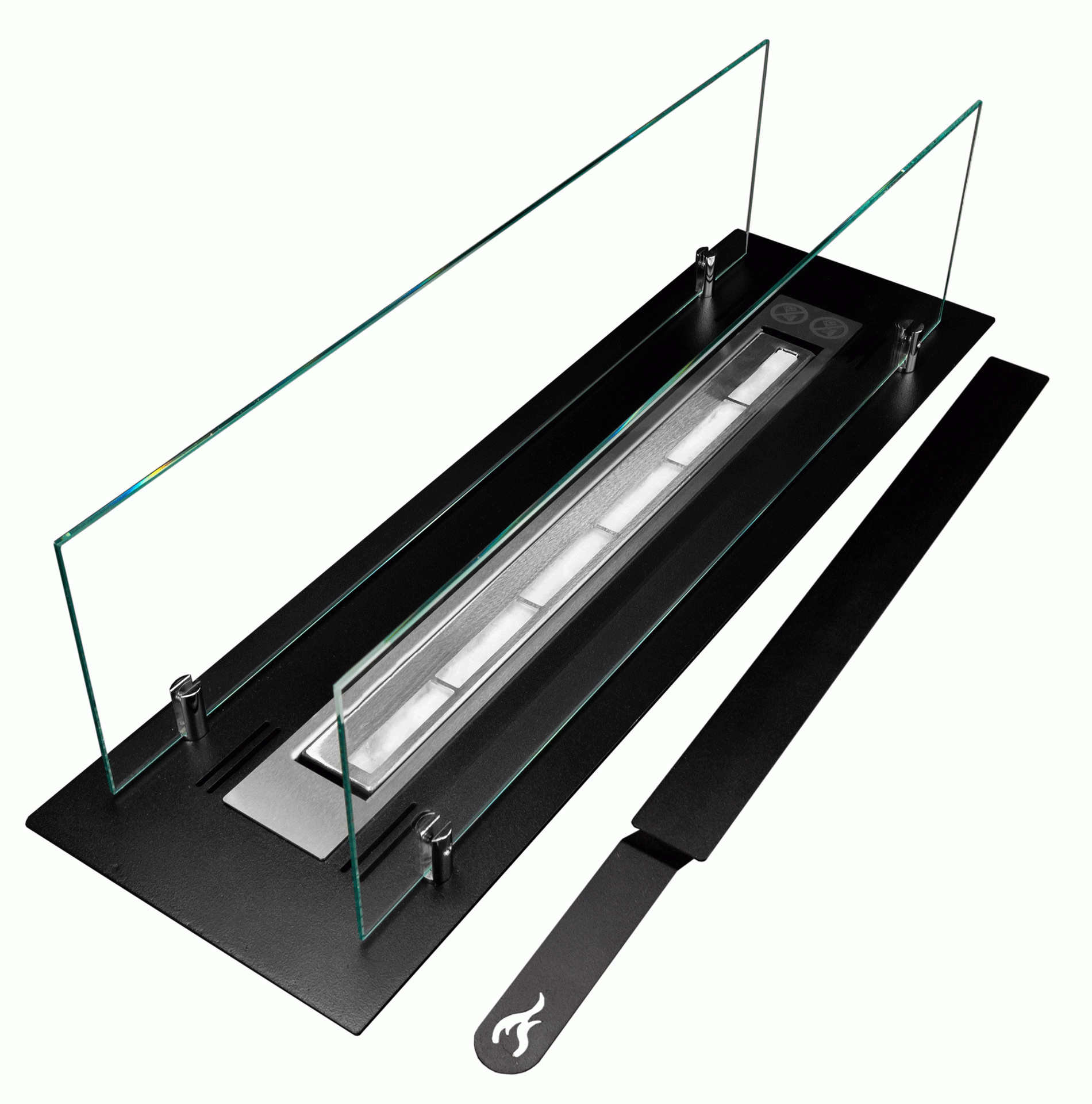 2361 EINBAU-EINSATZ 65CM SCHWARZ MIT GLÄSERN