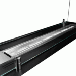 2362 Bioethanol-Einbaukamin 65 cm – Schwarz mit Glasscheiben
