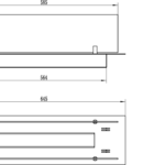 2363 Bioethanol-Einbaukamin 65 cm – Schwarz mit Glasscheiben