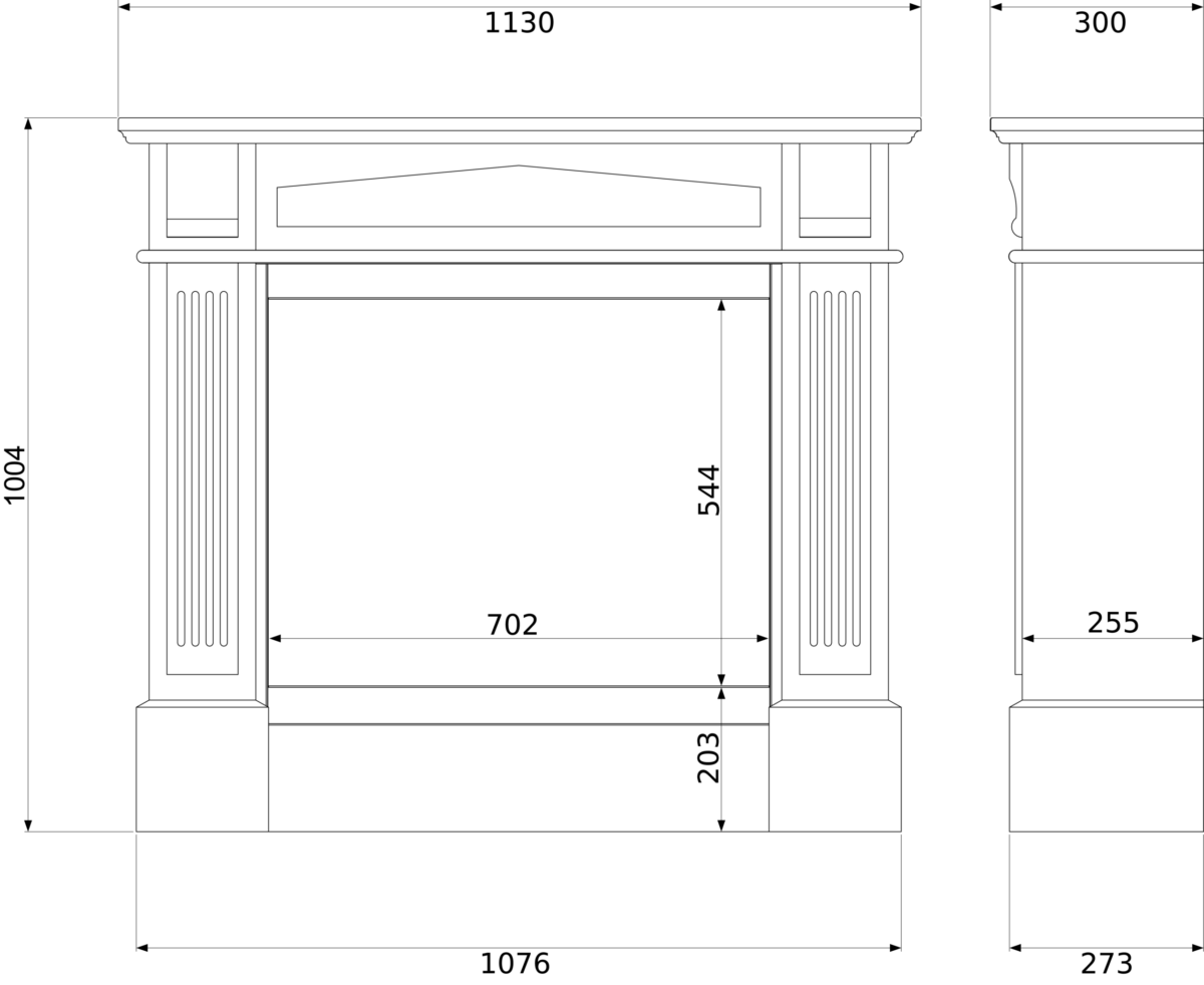 Biokamin Kolosseum Portal Werona mit Glas