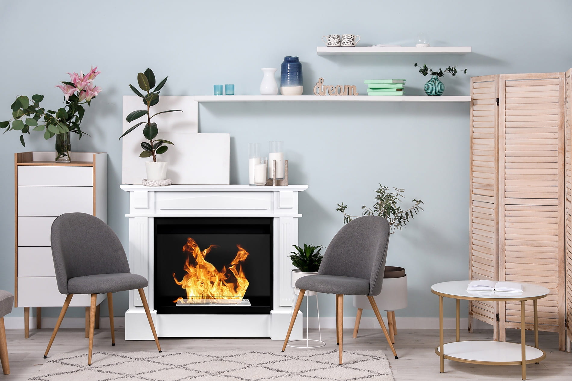 Biokamin Kolosseum Portal Werona mit Glas