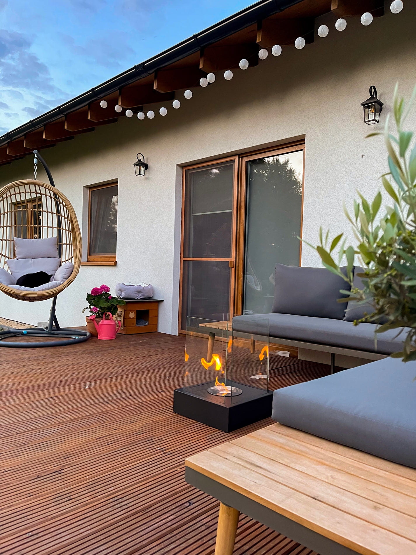 2565 Freistehender Bio-Kamin Sunset Garden Schwarz