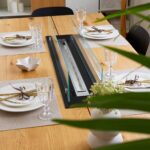 2688 Bioethanol-Einbaukamin 100 cm – Schwarz Matt mit Glasscheiben