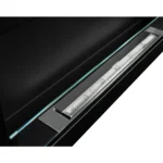 Bioethanol-Wandkamin 900 × 400 Slim – Schwarz Strukturmatt mit Glasscheibe