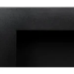 Bioethanol-Wandkamin 900 × 400 Slim – Schwarz Strukturmatt mit Glasscheibe