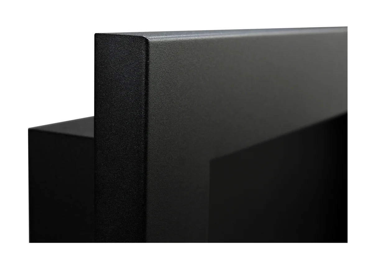 2798 Bio-Kamin 900x400 SLIM Schwarz strukturiert mit Glas