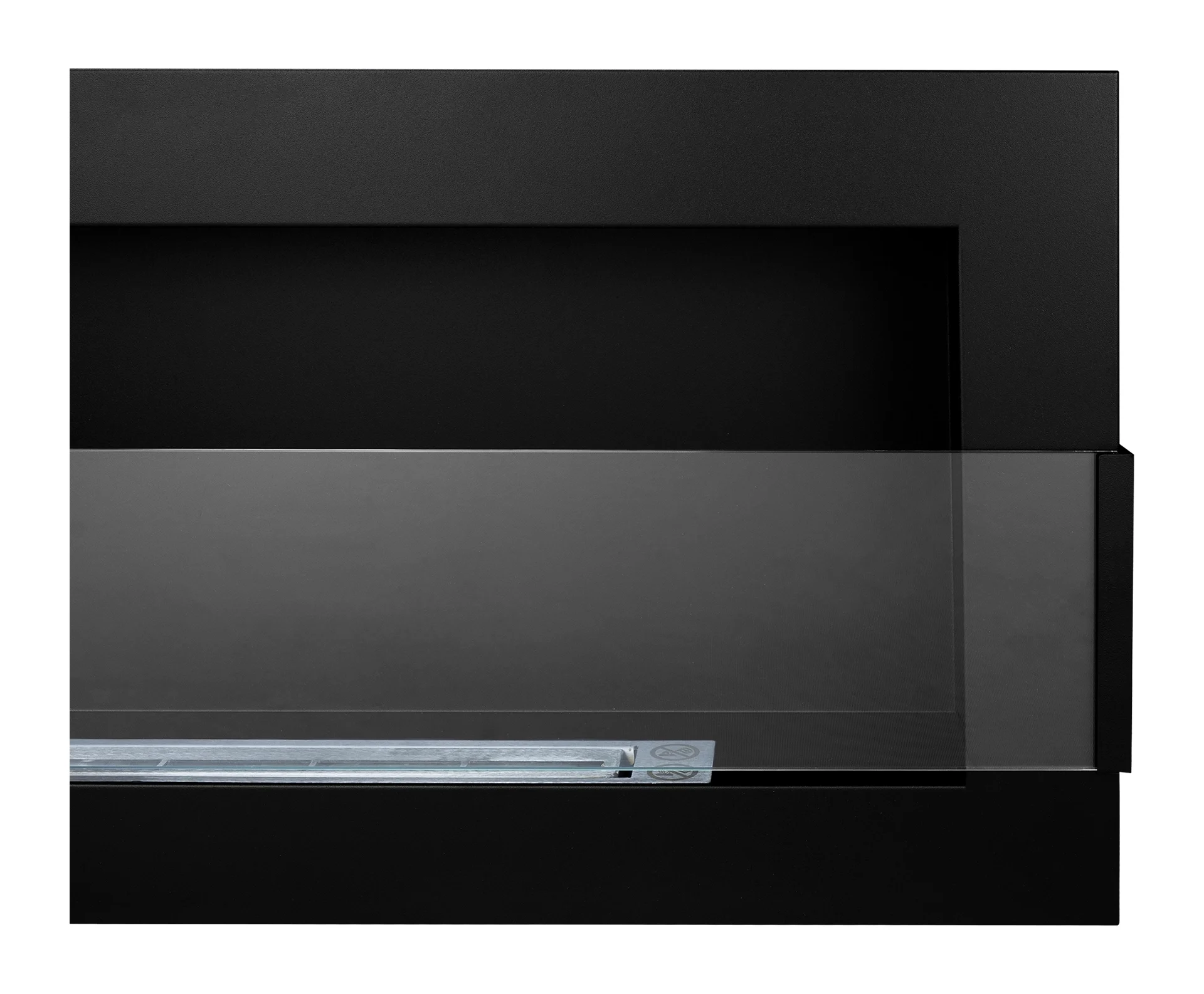 2815 Bio-Kamin 900x400 mit Glas Schwarz Strukturiert