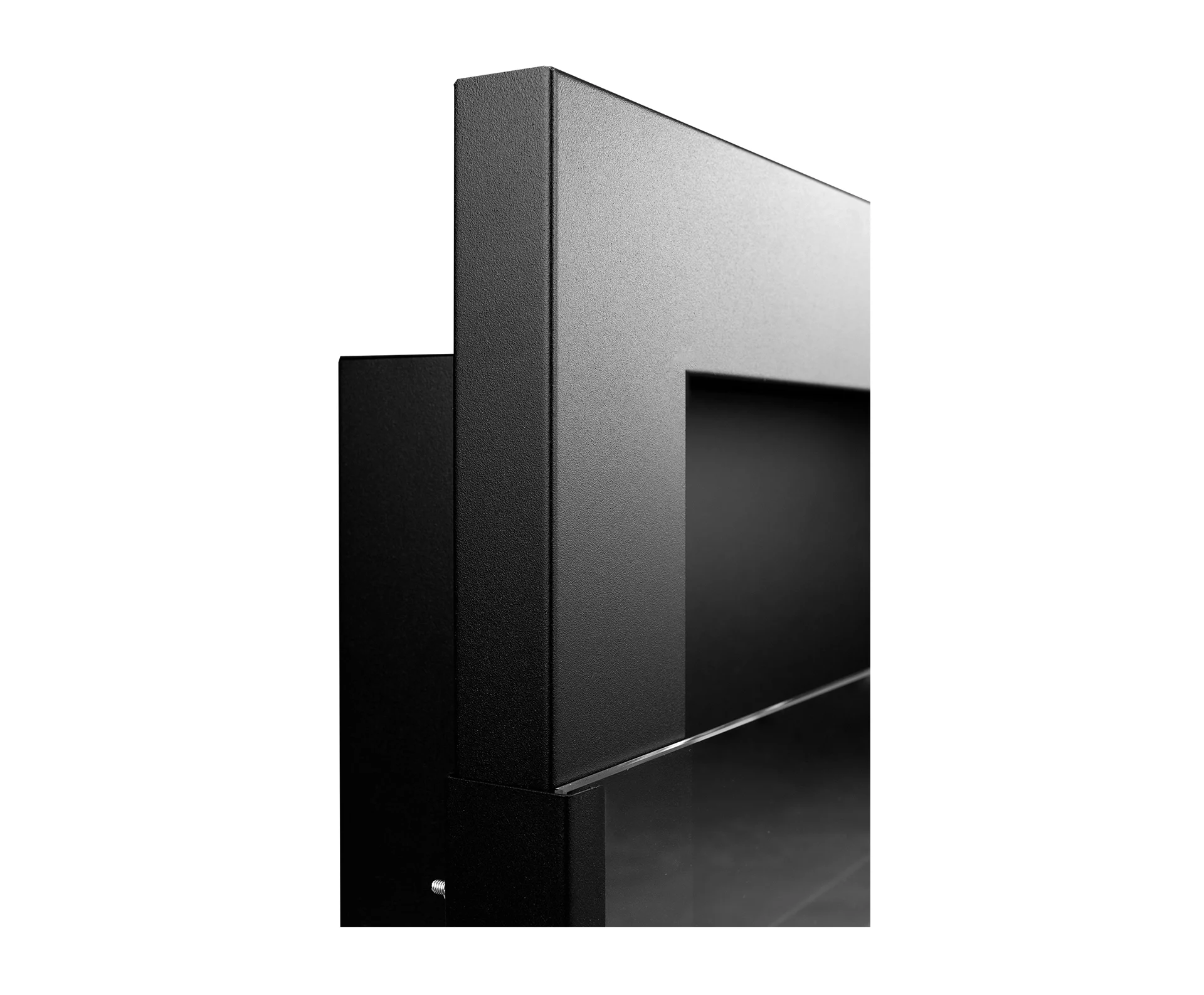 2816 Bio-Kamin 900x400 mit Glas Schwarz Strukturiert