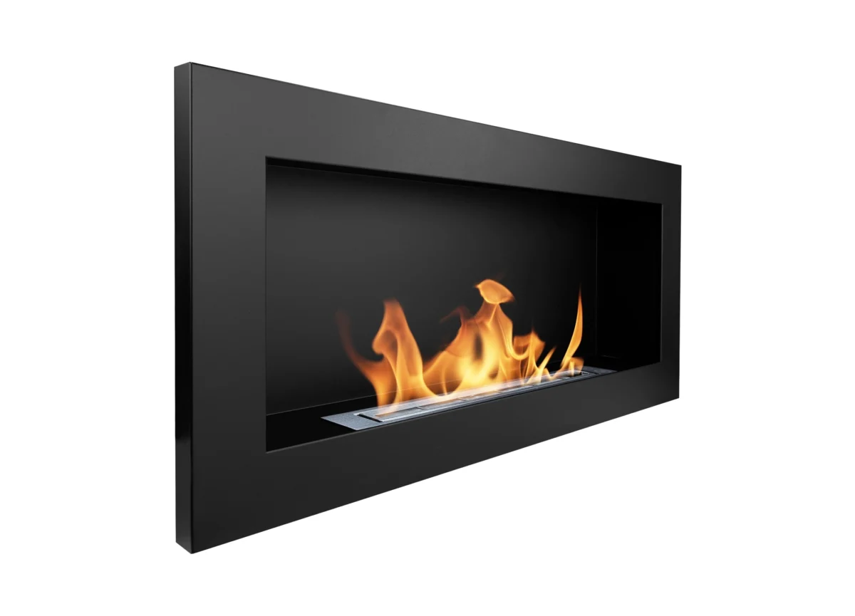 2823 Bio-Kamin 900x400 Schwarz Strukturell