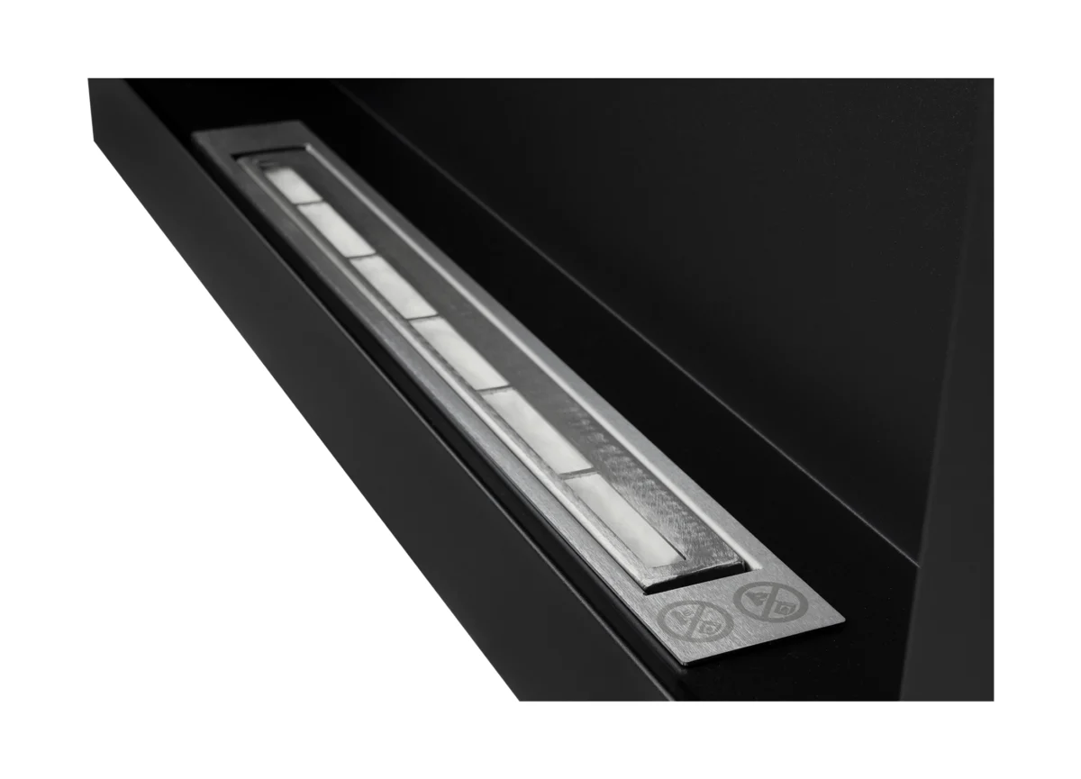 2826 Bio-Kamin 900x400 Schwarz Strukturell