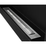 Bioethanol-Wandkamin 900 × 400 – Schwarz Strukturmatt