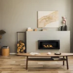 Bioethanol-Wandkamin 900 × 400 – Schwarz Strukturmatt