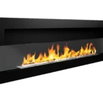 Bioethanol-Wandkamin 1200 × 400 – mit Glasscheibe