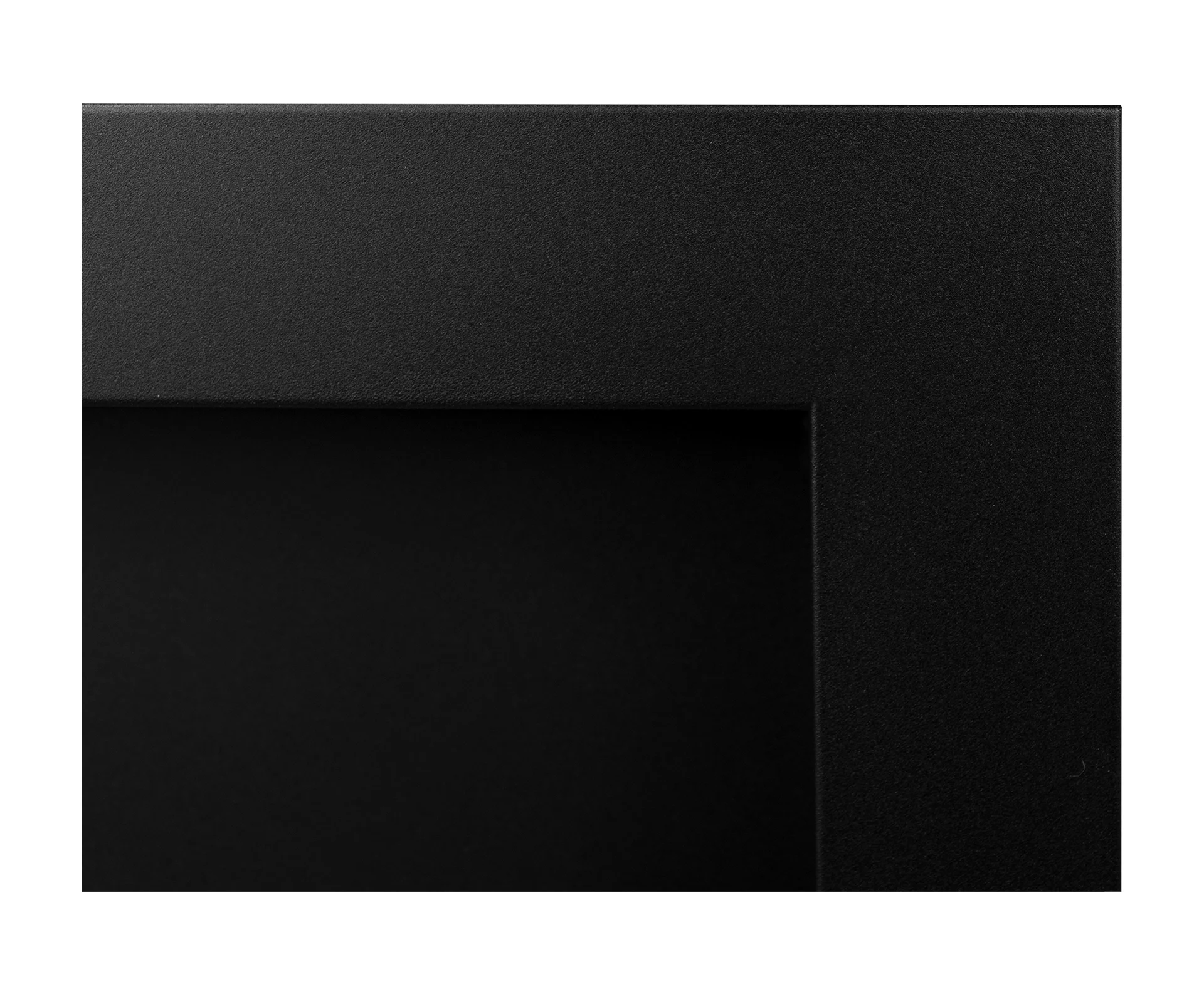 2837 BIOKAMIN 1200X400 schwarz strukturiert mit Glas