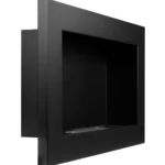 Bioethanol-Wandkamin 650 × 400 – Schwarz Strukturmatt