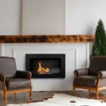 Bioethanol-Wandkamin 650 × 400 Slim – Schwarz mit Glasscheibe