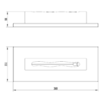 Bioethanol-Standkamin STAINLESS – Schwarz Hochglanz