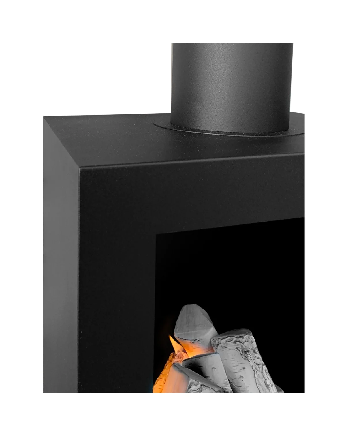 3345 Freistehender Bio-Kamin Kozen schwarz matt