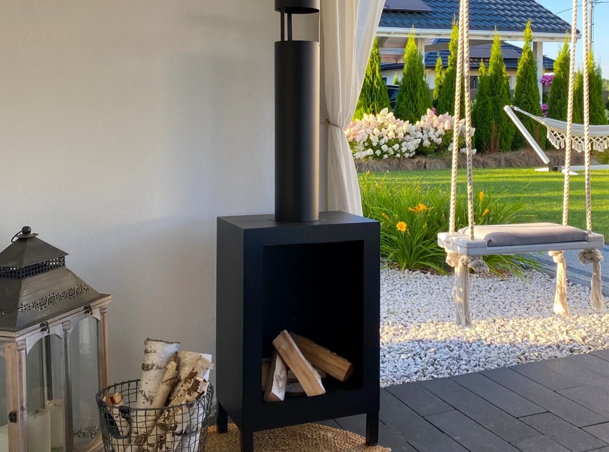3352 Freistehender Bio-Kamin Kozen schwarz matt