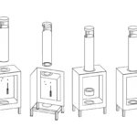 3354 Bioethanol-Standkamin KOZEN – Schwarz Matt