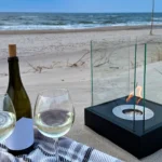 3429 Bioethanol-Standkamin SUNSET GARDEN MINI – Schwarz Strukturmatt