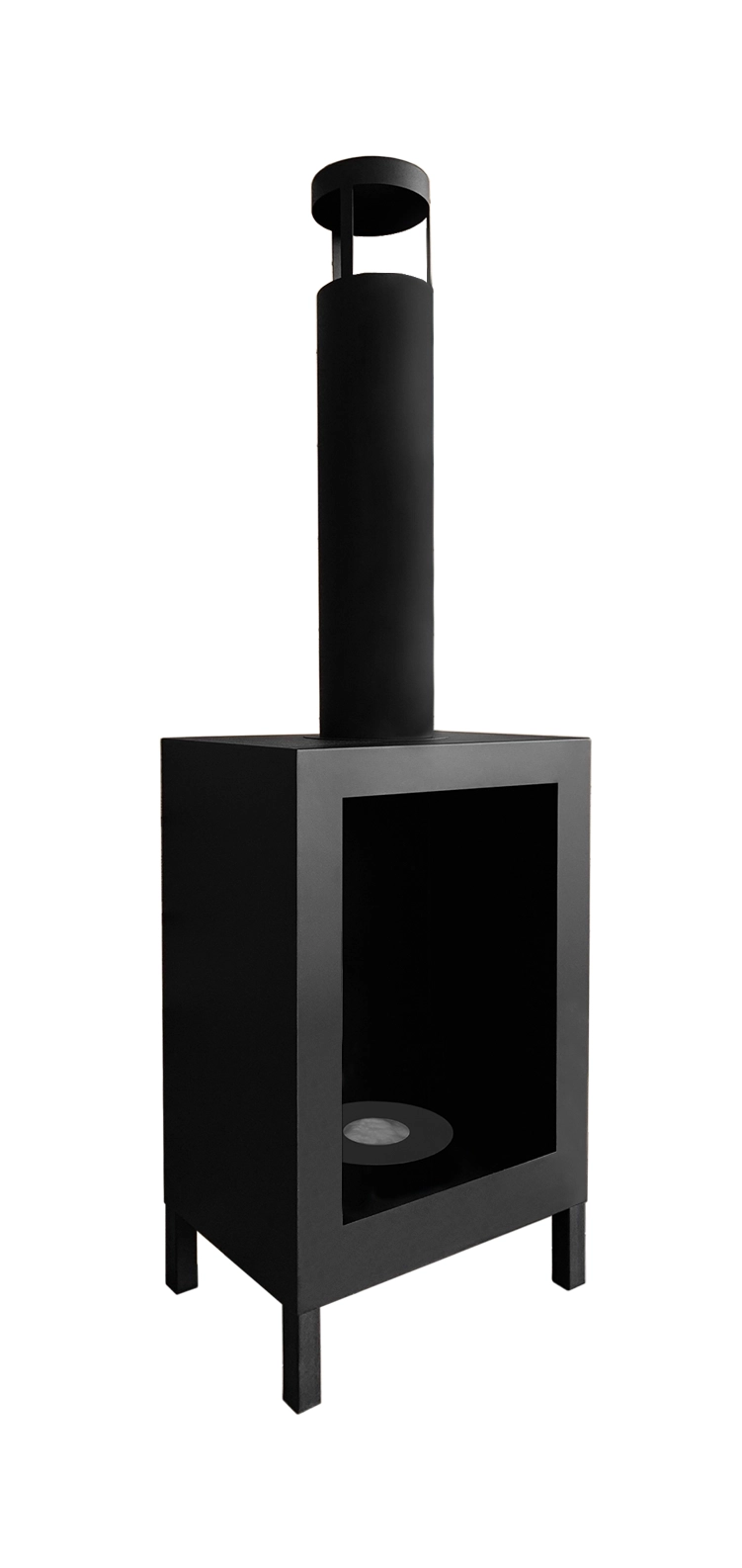 3435 Freistehender Bio-Kamin Kozen schwarz matt