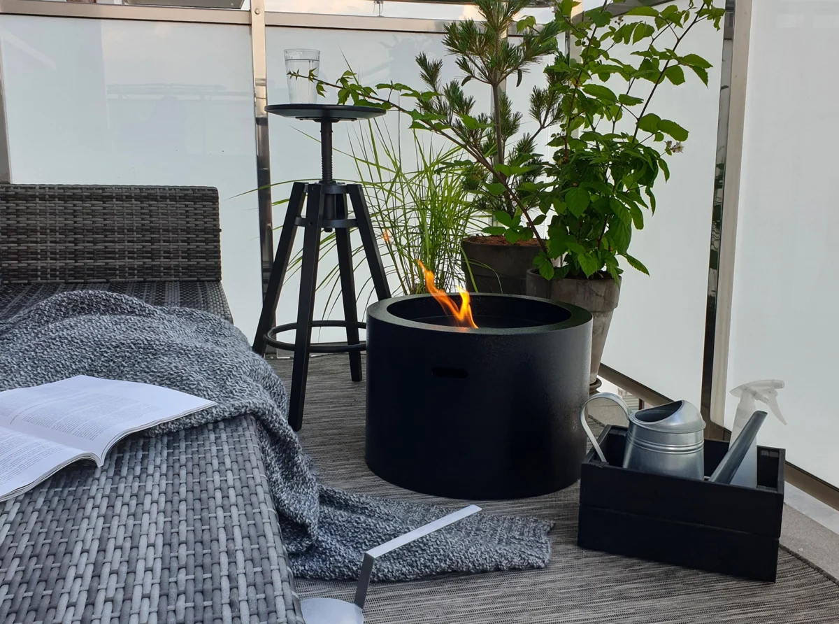 3442 Bio-Kamin Moon schwarz matt