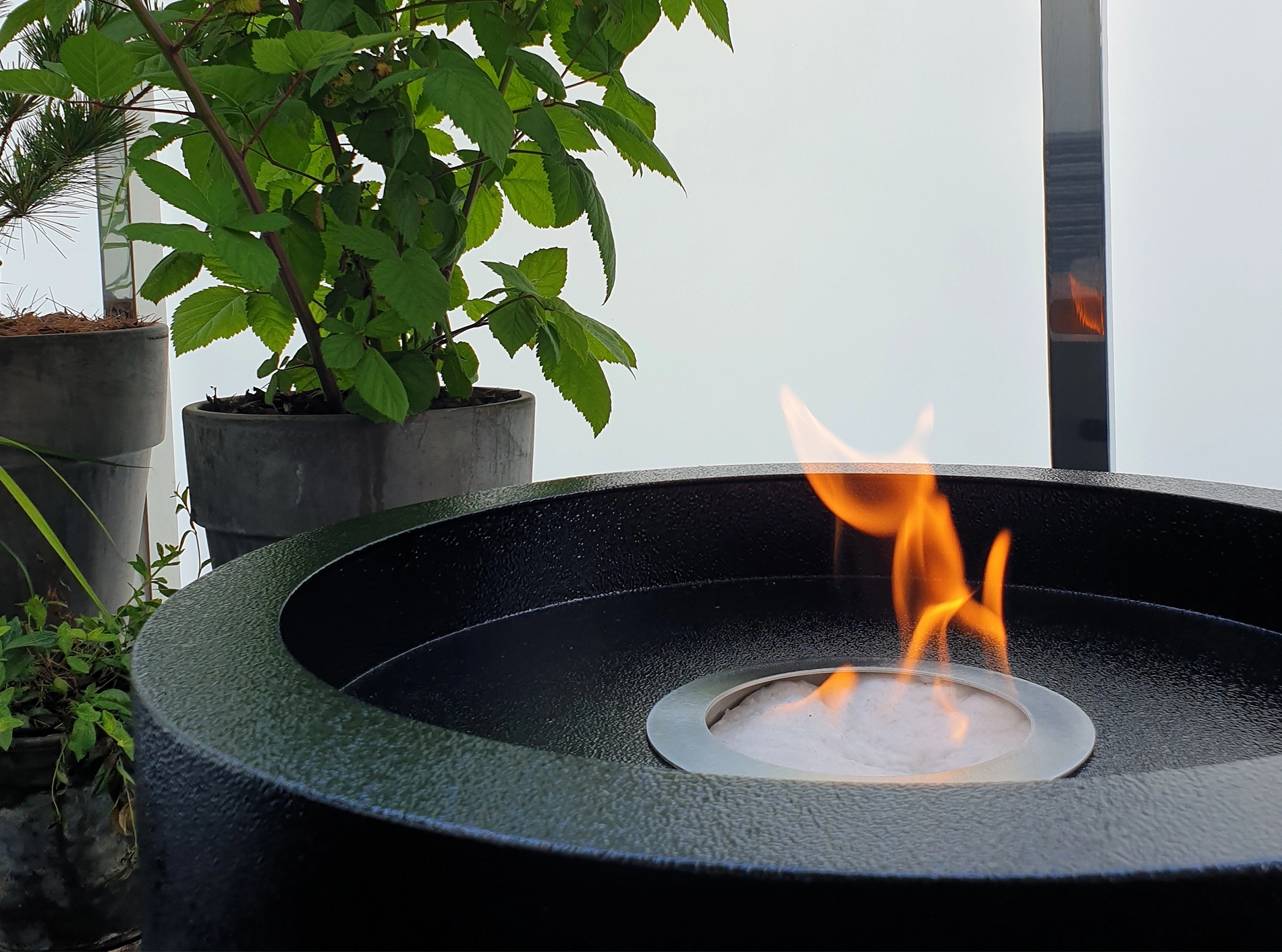 3445 Bio-Kamin Moon schwarz matt