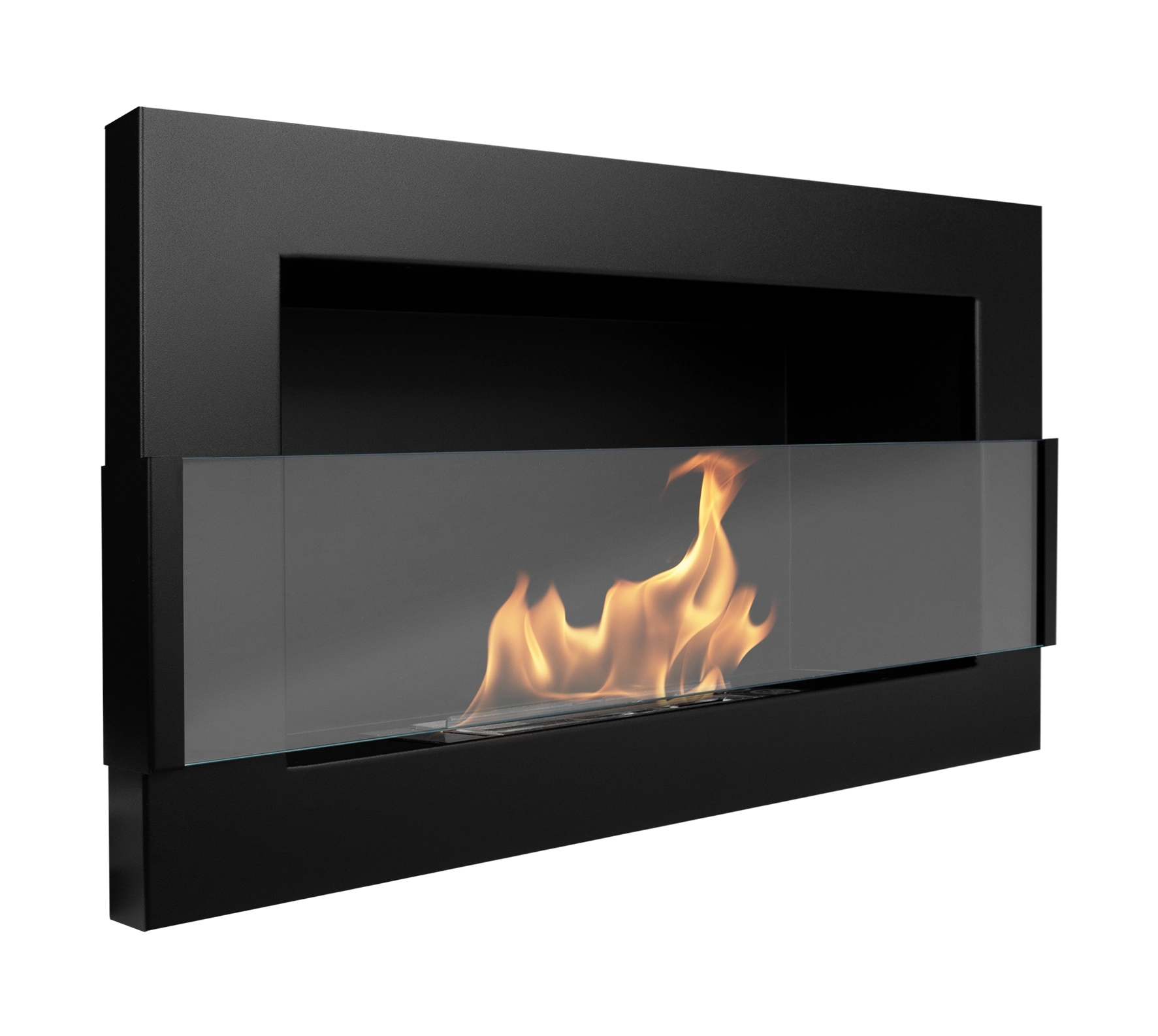 3451 Bio-Kamin 650x400 mit Glas Schwarz Struktural.