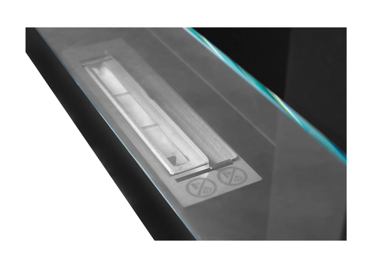 3454 Bio-Kamin 650x400 mit Glas Schwarz Struktural.