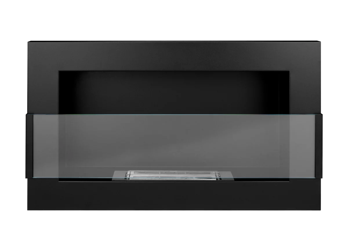 3455 Bio-Kamin 650x400 mit Glas Schwarz Struktural.