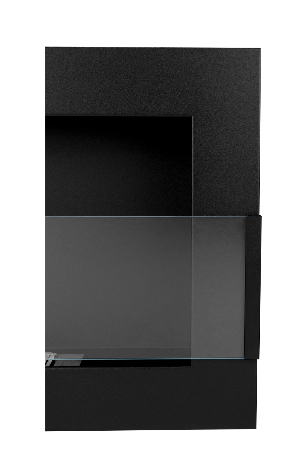 3456 Bio-Kamin 650x400 mit Glas Schwarz Struktural.