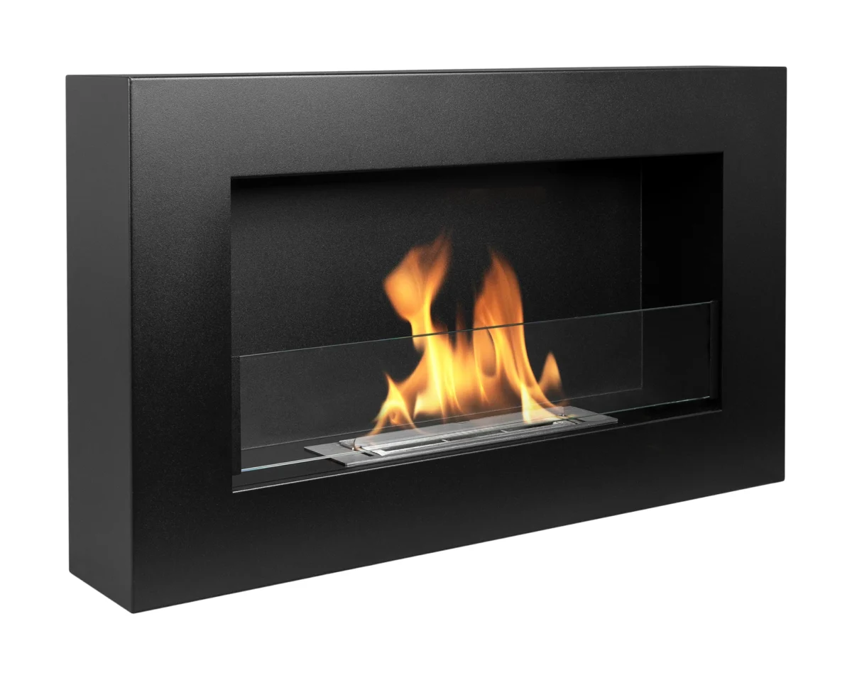 3547 BIOKAMIN BOX 650X400 schwarz mit Glas