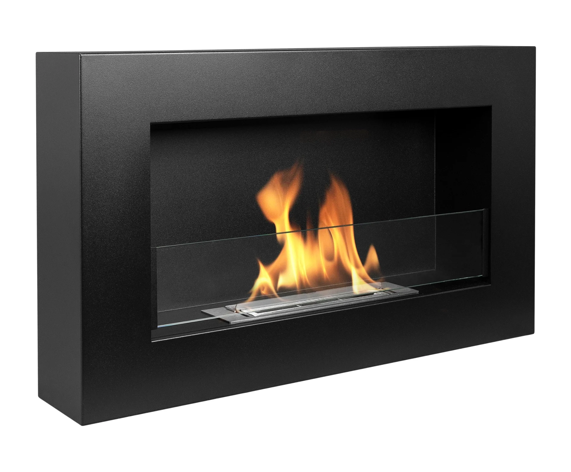 3547 BIOKAMIN BOX 650X400 schwarz mit Glas
