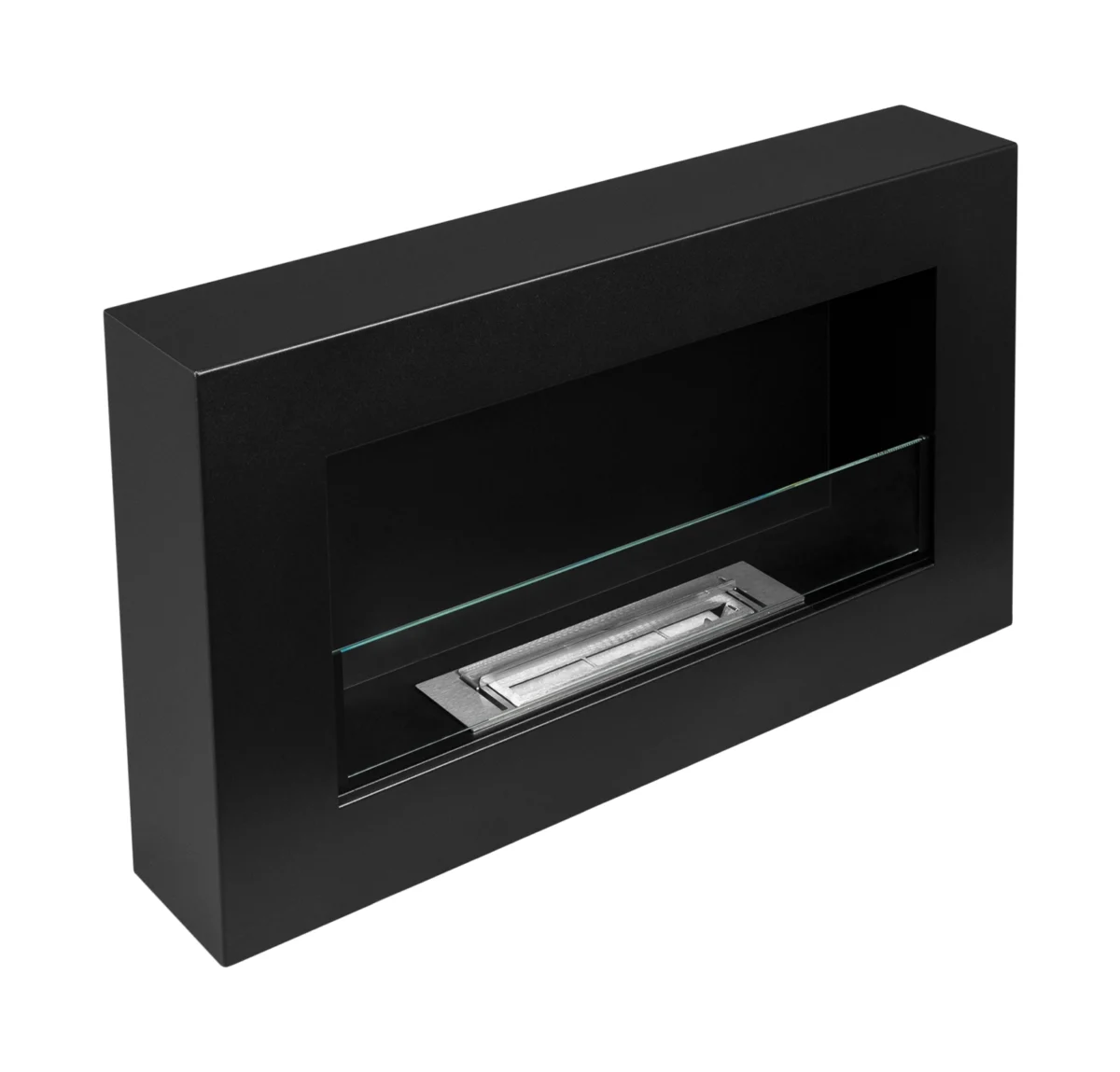3548 BIOKAMIN BOX 650X400 schwarz mit Glas