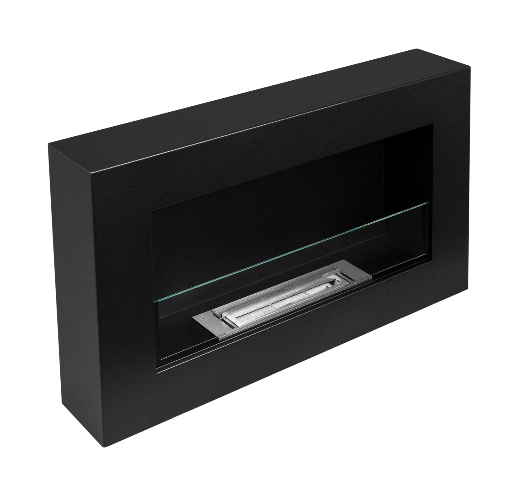 3548 BIOKAMIN BOX 650X400 schwarz mit Glas