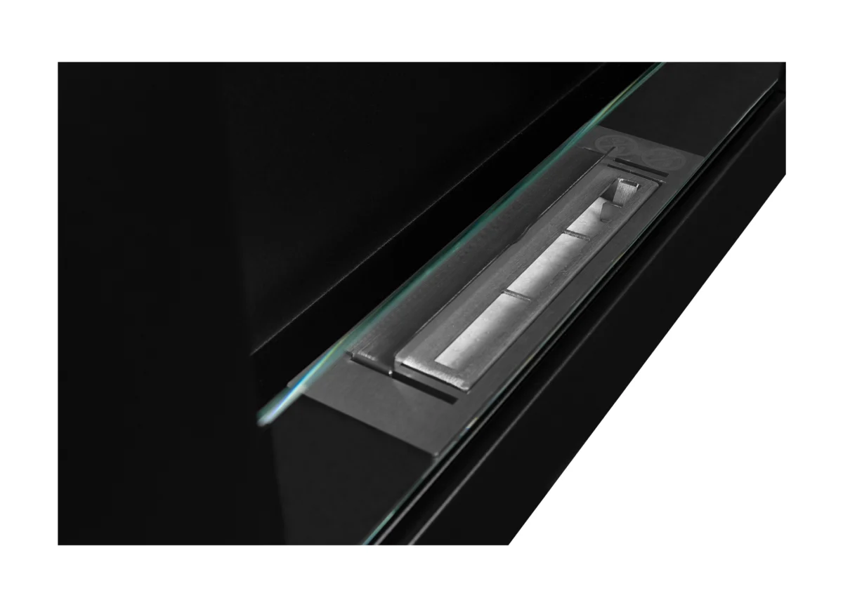 3551 BIOKAMIN BOX 650X400 schwarz mit Glas