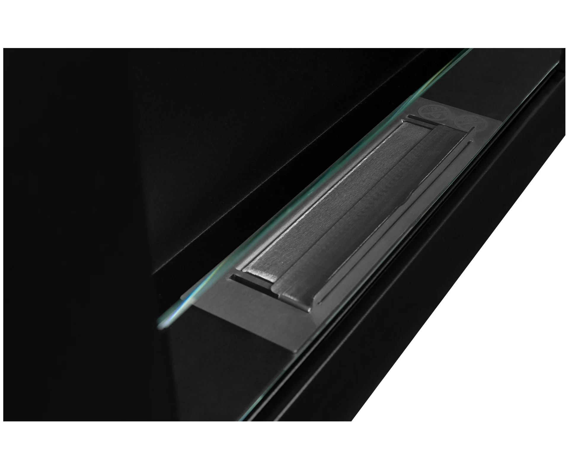 3552 BIOKAMIN BOX 650X400 schwarz mit Glas