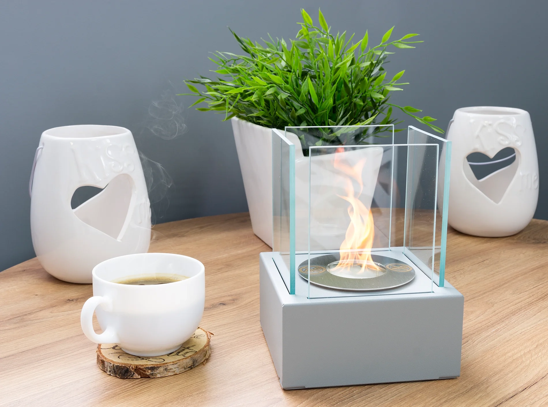 3596 Glas für den freistehenden Bioethanol-Kamin Smart