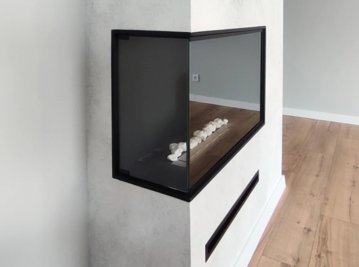 Glas für den BIO-EKO Eck-Biokamin