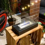 3667 Bioethanol-Standkamin GLOW – Schwarz Matt