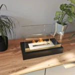 3671 Bioethanol-Standkamin GLOW – Schwarz Matt
